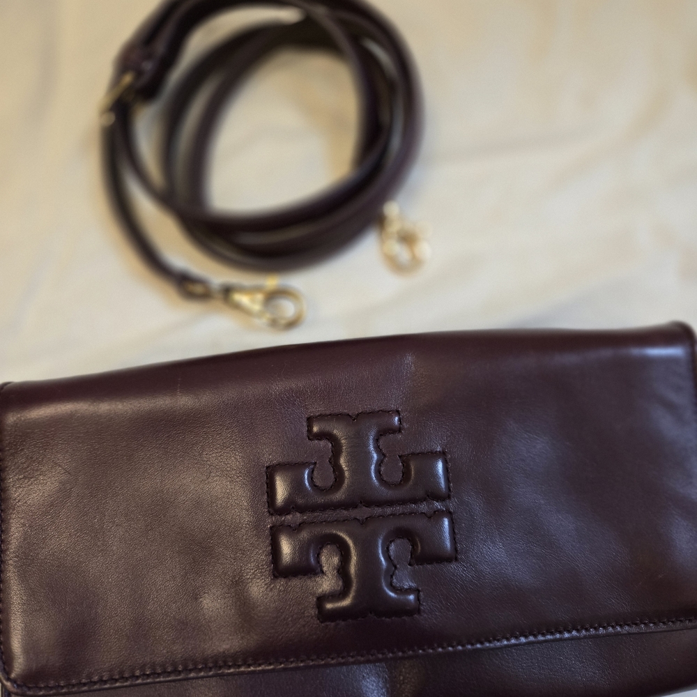 Tory Burch Purple Leather Crossbody Bag